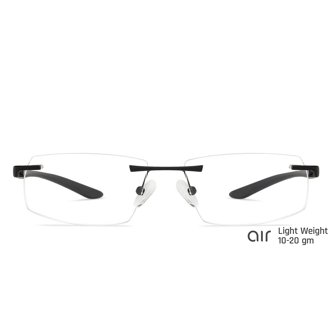 Lenskart Air Online Black Rimless Rectangle left side
