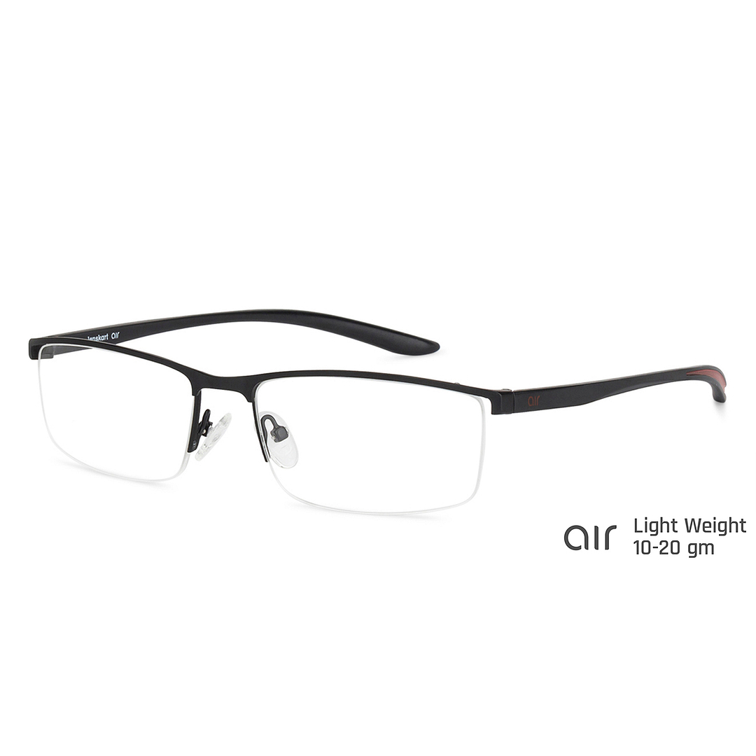 Lenskart Air Online Black Half Rim Rectangle right side