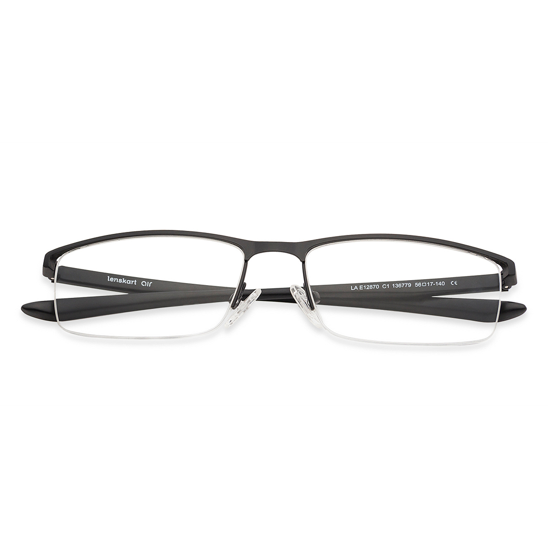 Lenskart Air Online Black Half Rim Rectangle right side