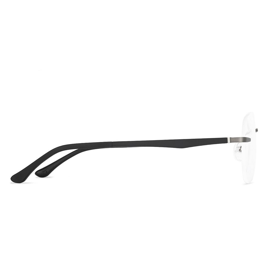 Lenskart Air Online Black Rimless Aviator right side