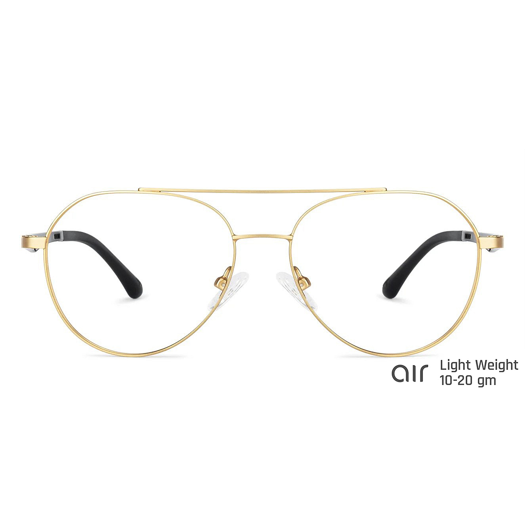 Lenskart Air Online Gold Full Rim Aviator right side