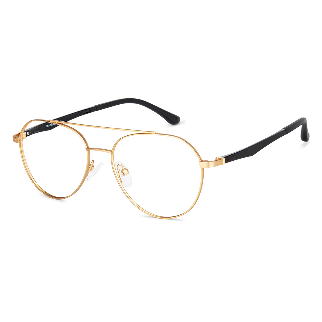 Lenskart Air Online Gold Full Rim Aviator right side