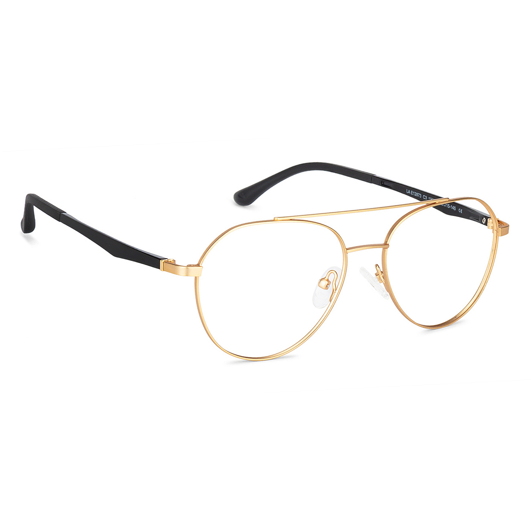 Lenskart Air Online Gold Full Rim Aviator left side