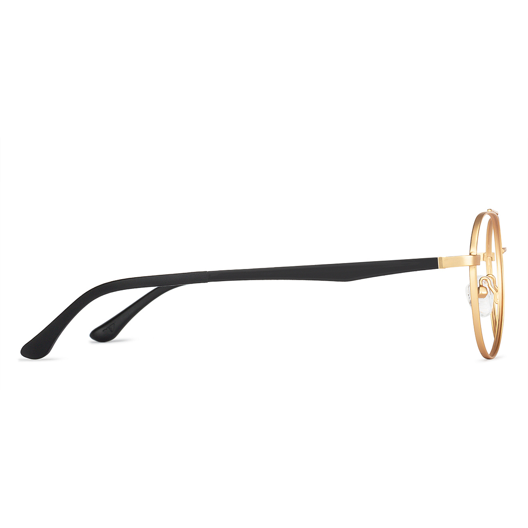 Lenskart Air Online Gold Full Rim Aviator right side