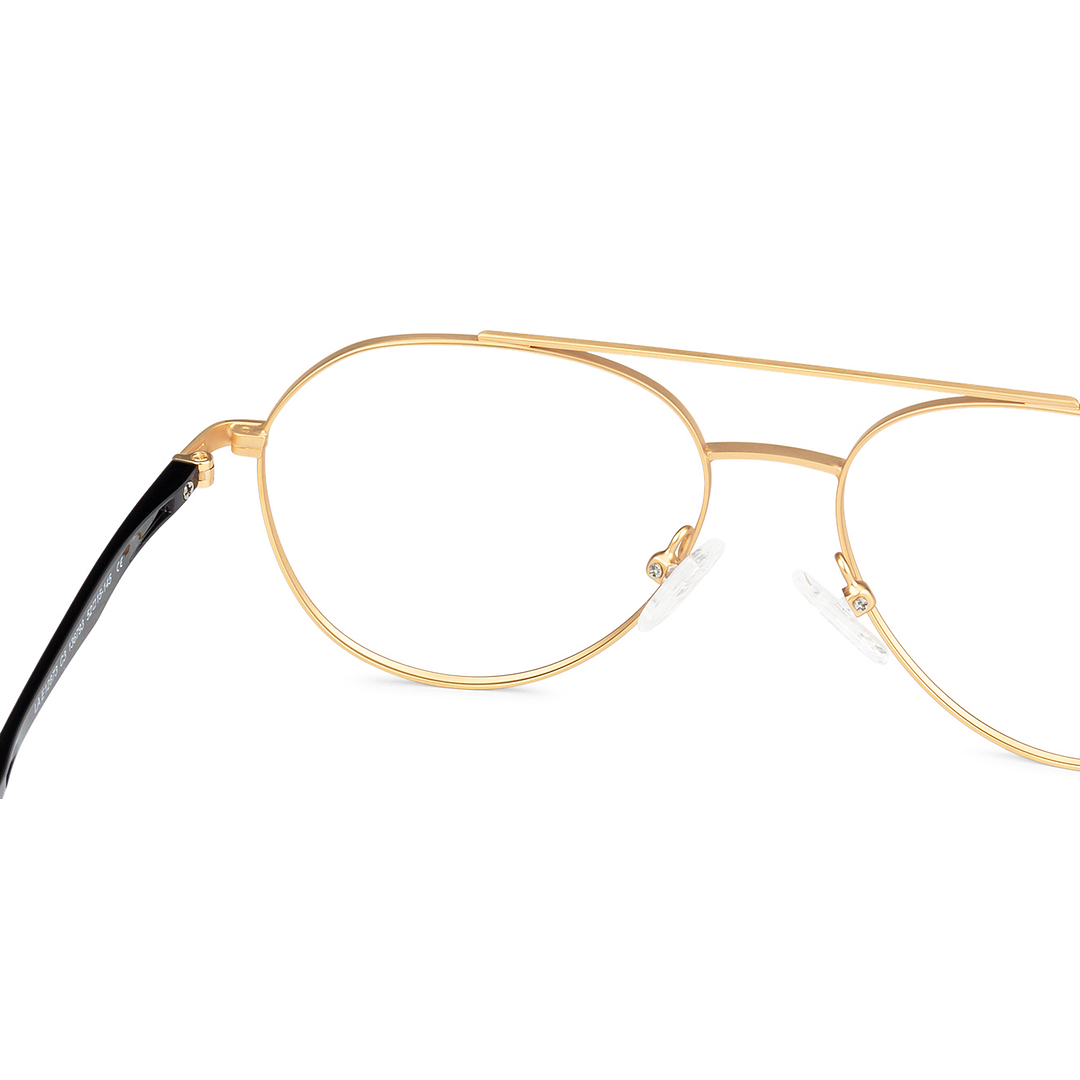 Lenskart Air Online Gold Full Rim Aviator left side