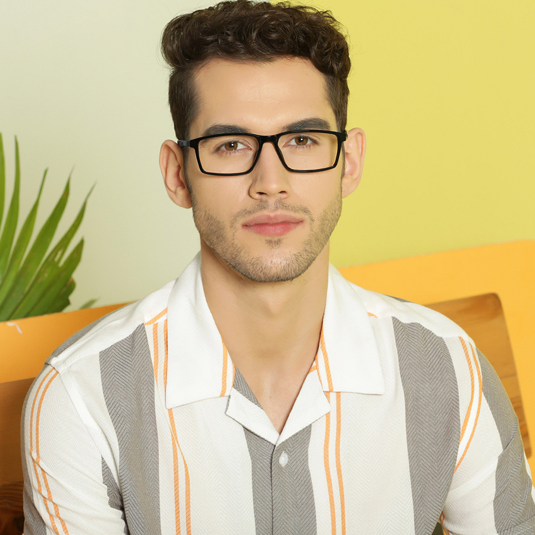 Lenskart Air Online Black Full Rim Rectangle left side