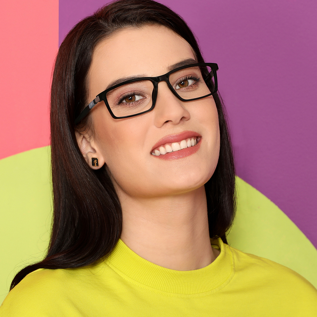 Lenskart Air Online Black Full Rim Rectangle left side