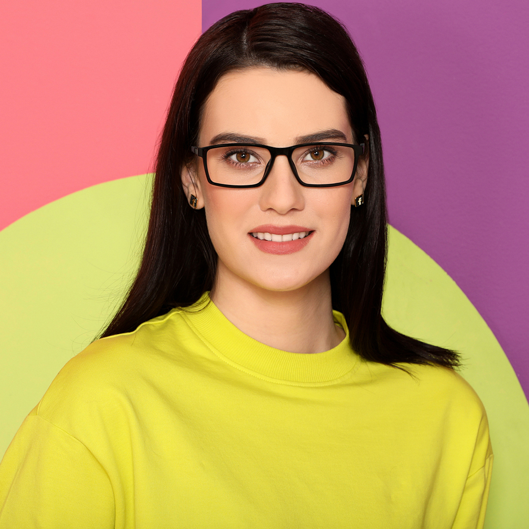 Lenskart Air Online Black Full Rim Rectangle left side