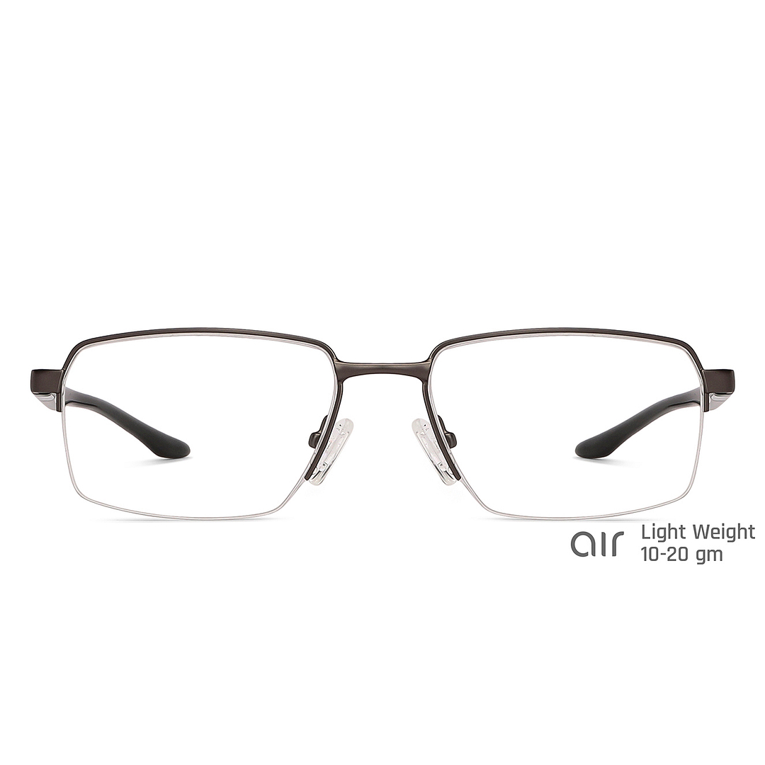 Lenskart Air Online Light Gray Half Rim Rectangle left side