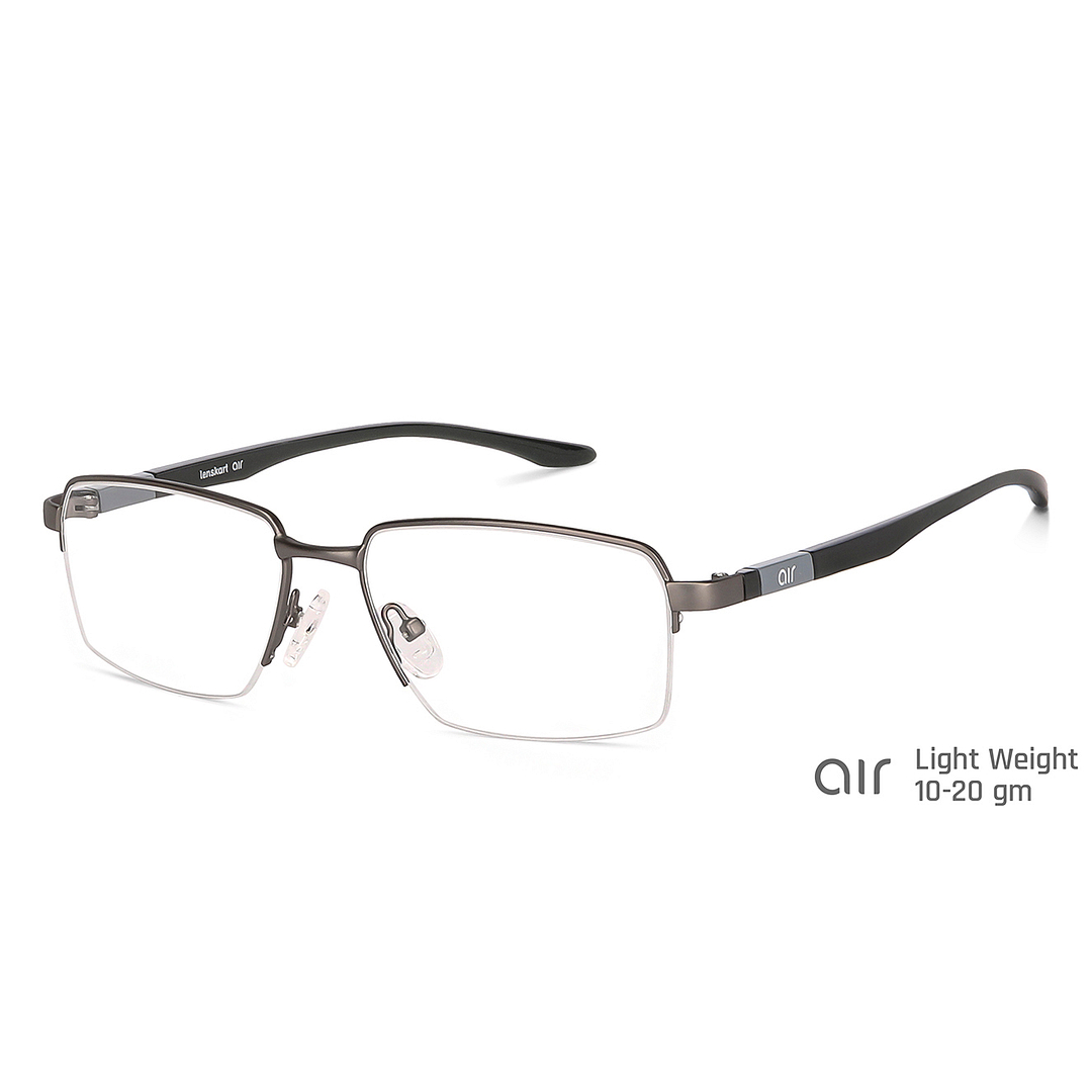 Lenskart Air Online Light Gray Half Rim Rectangle right side
