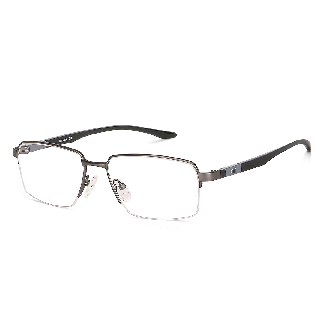 Lenskart Air Online Light Gray Half Rim Rectangle right side