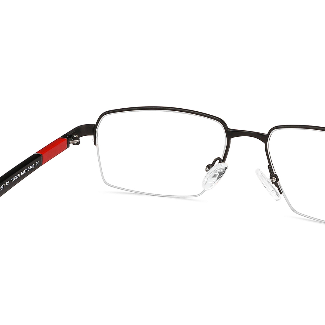 Lenskart Air Online Black Half Rim Rectangle left side