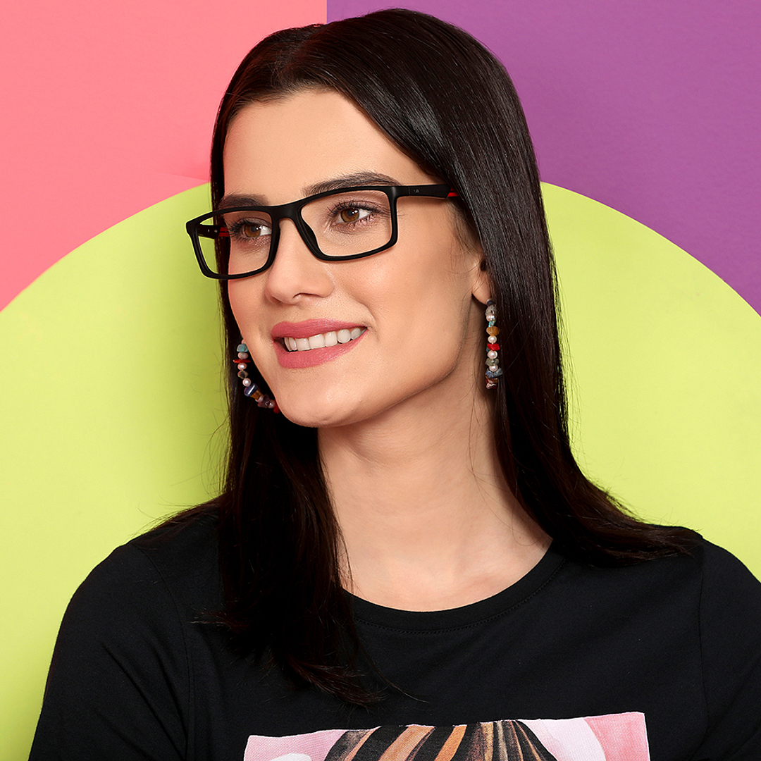 Lenskart Air Online Black Full Rim Rectangle left side