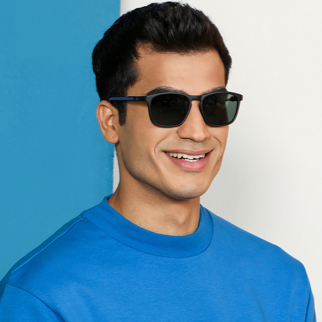 Lenskart Air Online Gold Full Rim Aviator left side