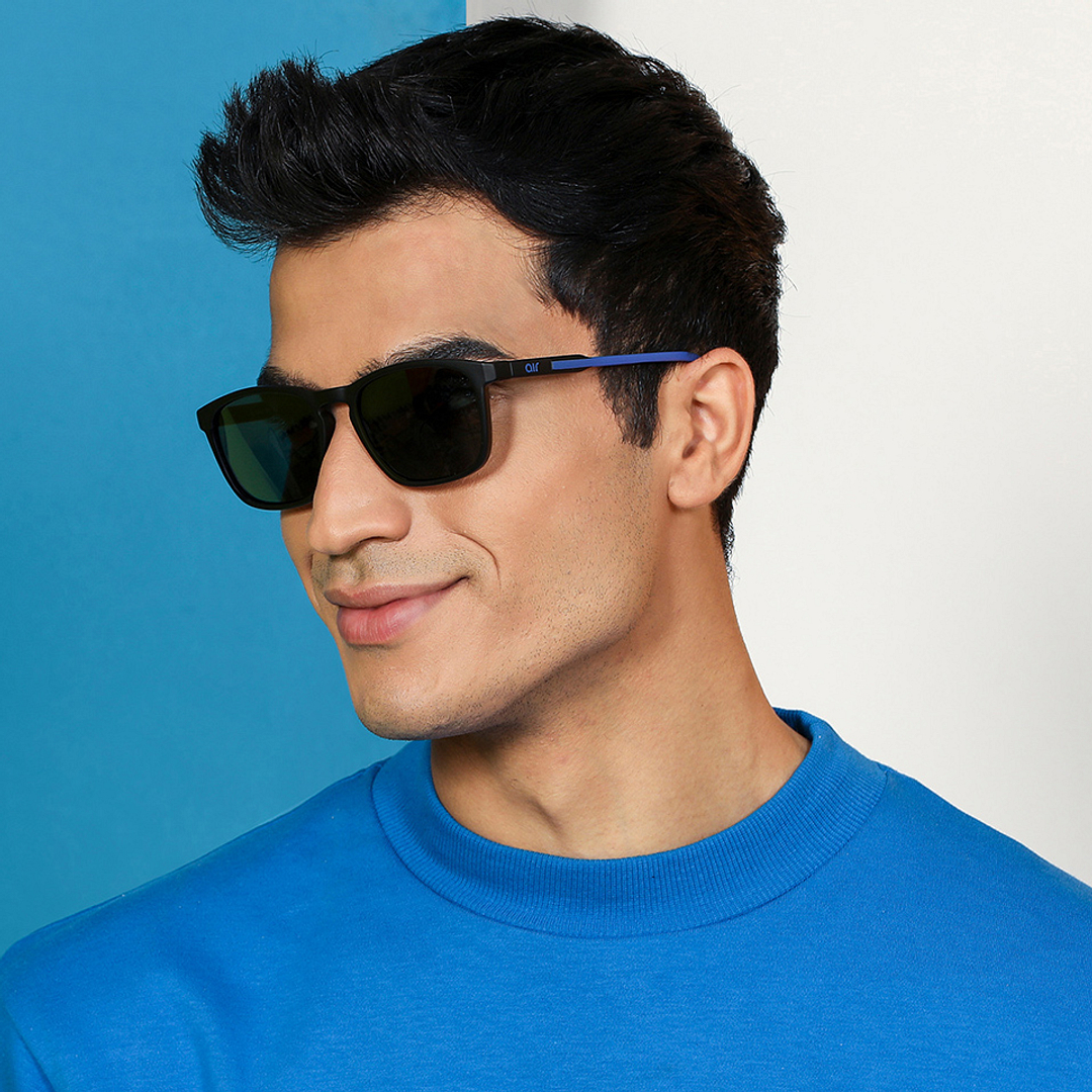 Lenskart Air Online Gold Full Rim Aviator left side