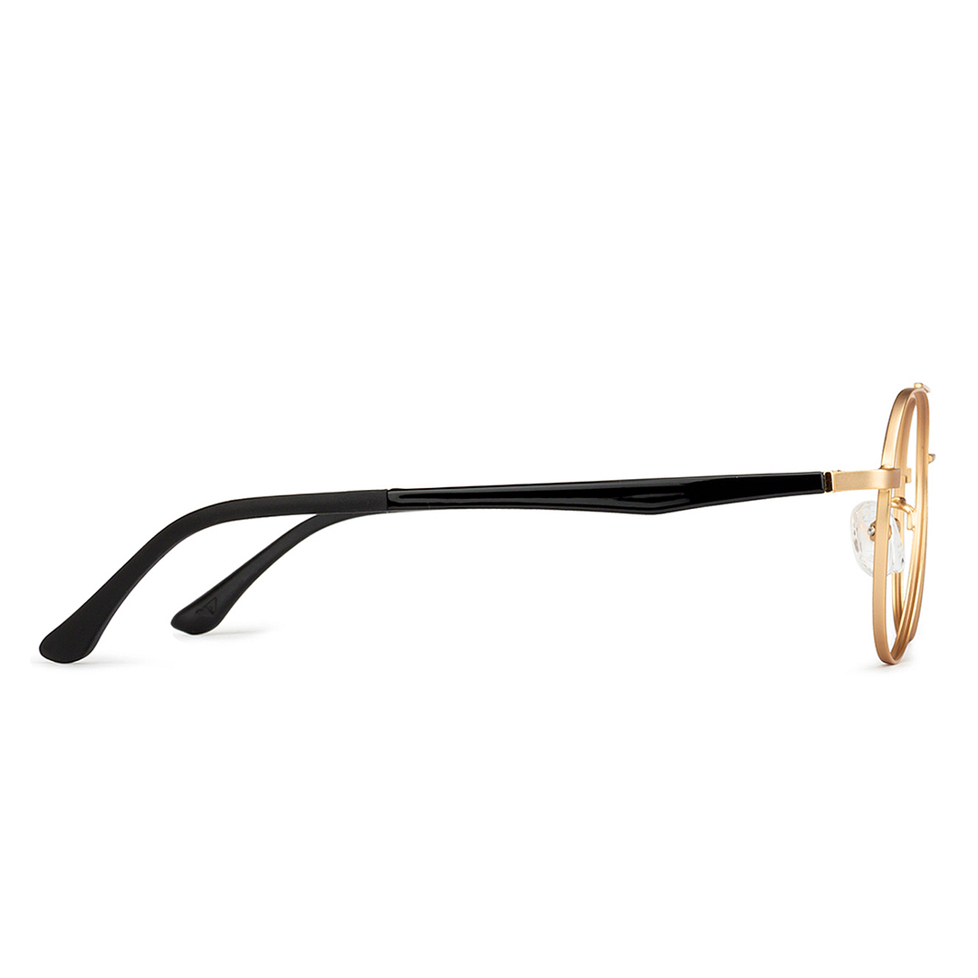 Lenskart Air Online Gold Full Rim Aviator left side