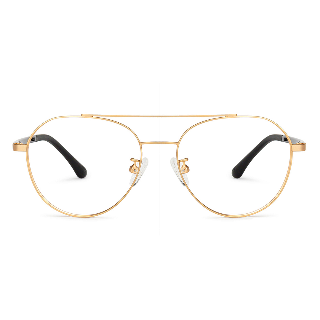 Lenskart Air Online Gold Full Rim Aviator left side
