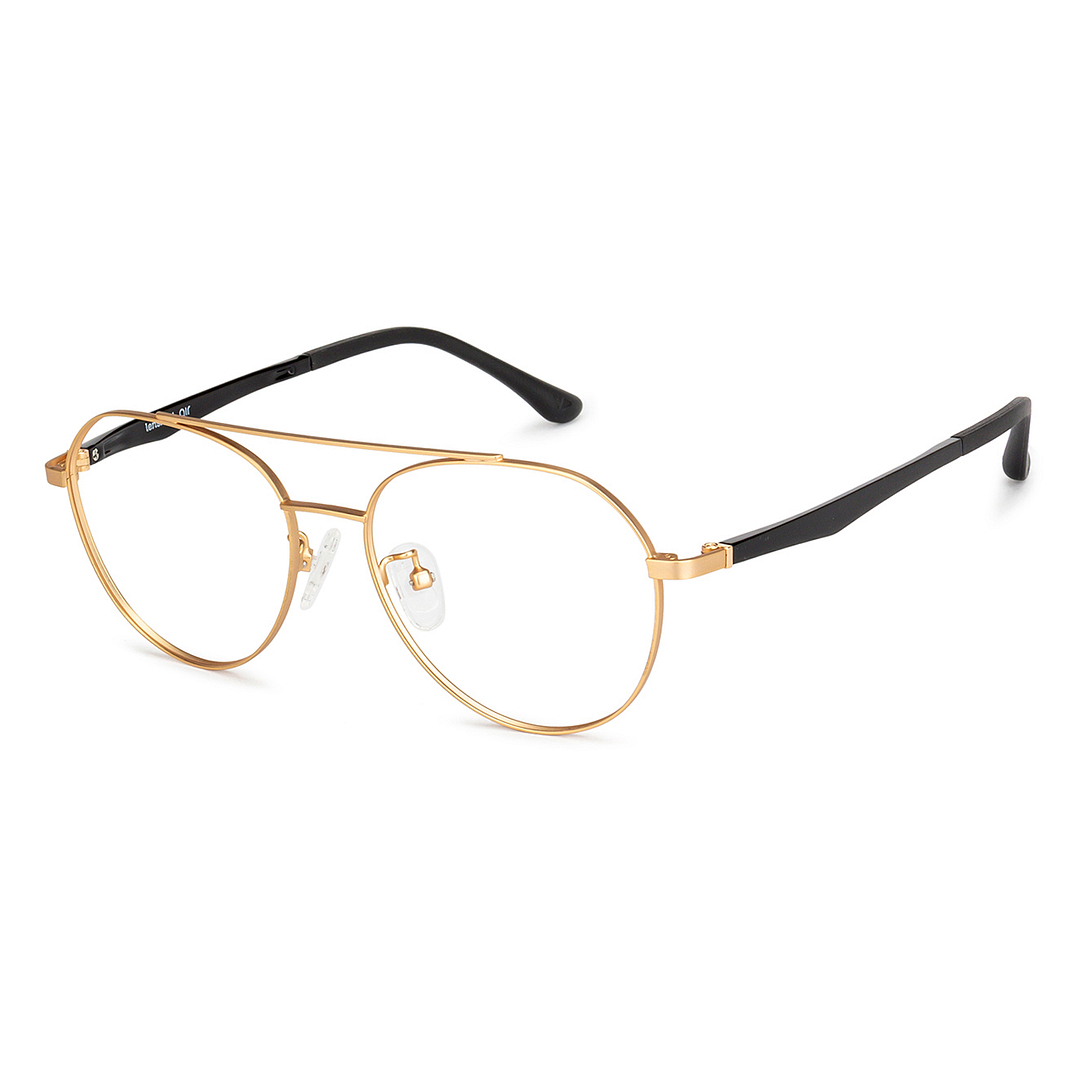 Lenskart Air Online Gold Full Rim Aviator right side