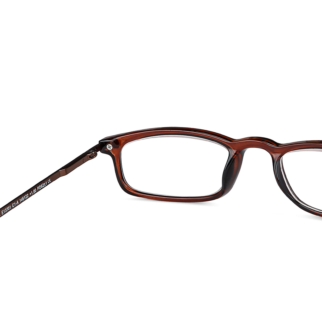 Lenskart READERS Brown Dark Brown Full Rim Rectangle Lenskart READERS LK E13701 Only for 1 Prefitted Powers right side