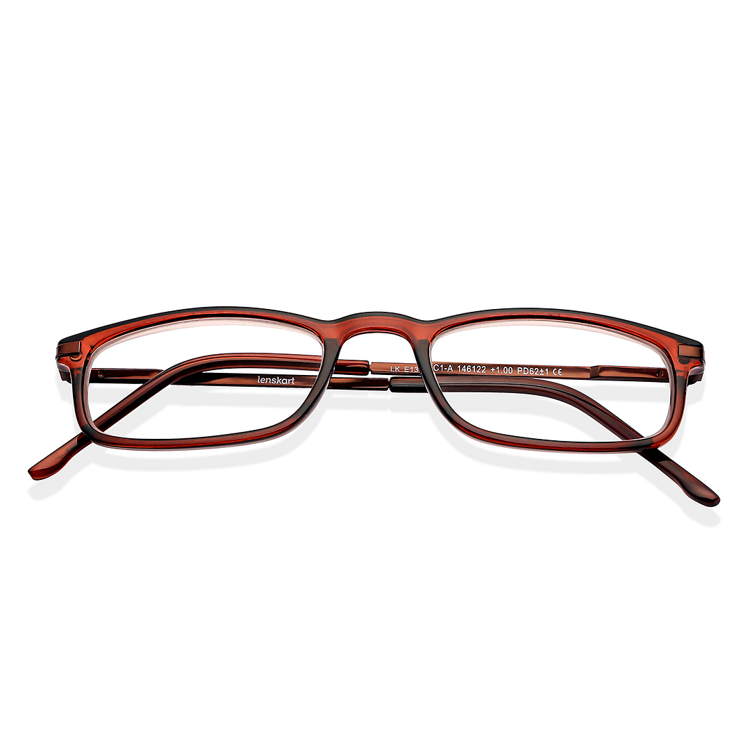 Lenskart READERS Brown Dark Brown Full Rim Rectangle Lenskart READERS LK E13701 Only for 1 Prefitted Powers left side