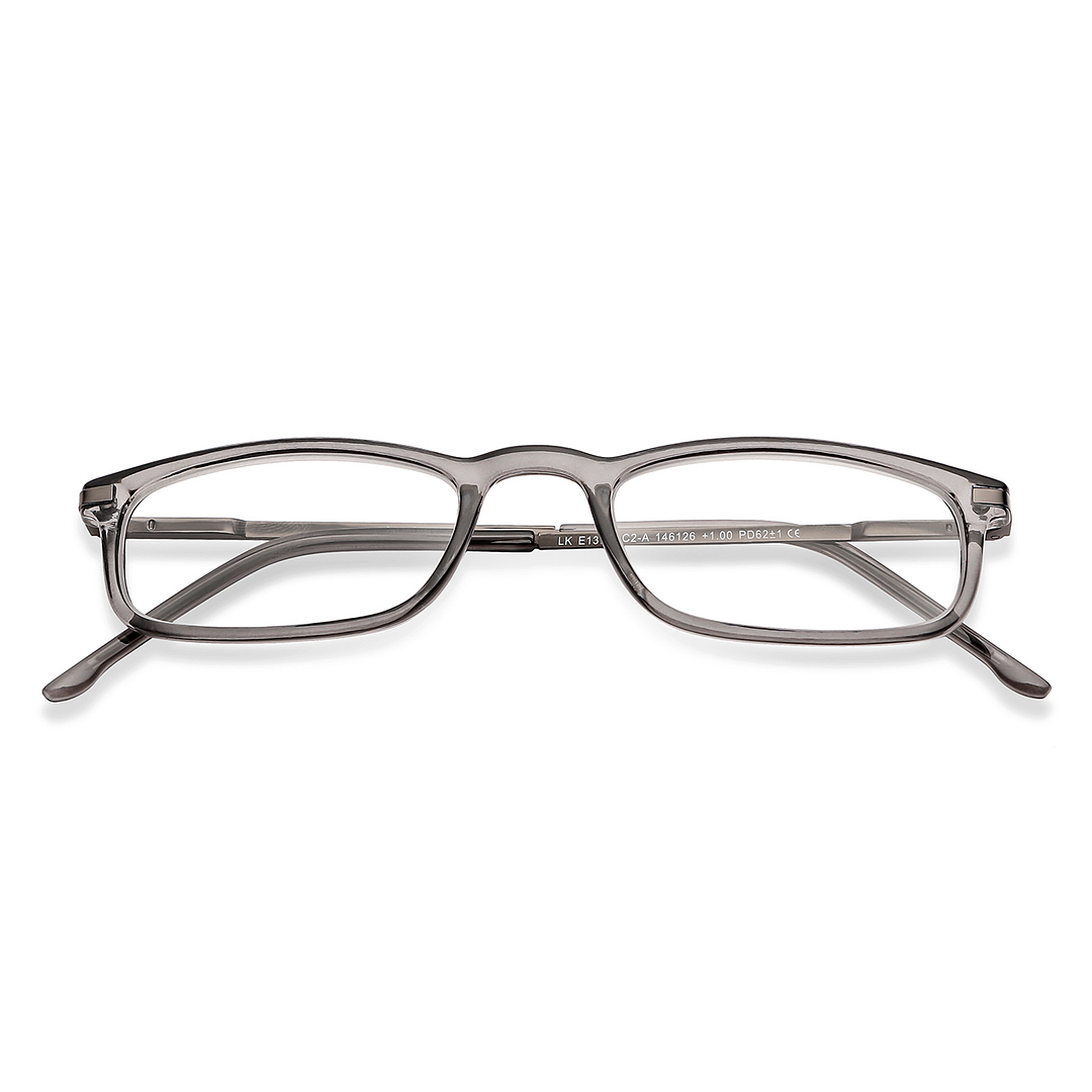 Lenskart READERS Gray Dark Gunmetal Full Rim Rectangle Lenskart READERS LK E13701 Only for 1 Prefitted Powers left side