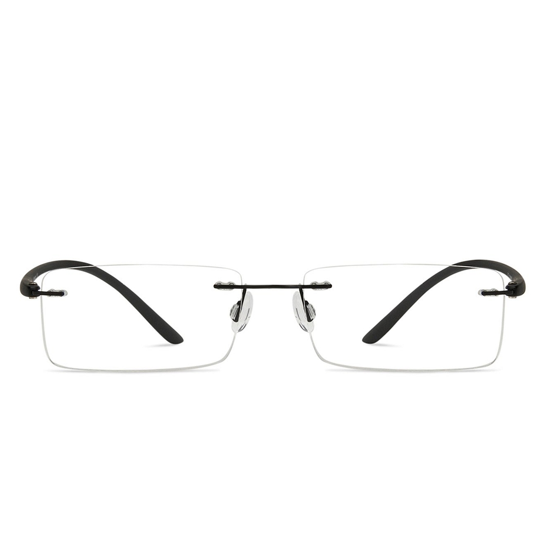 Hooper Screen Glasses Blue-Block Kids Computer Glasses: Blue Black Full Rim Rectangle Kids  5-8 yrs  Lenskart Junior LKJ E10066CE-C1 left side