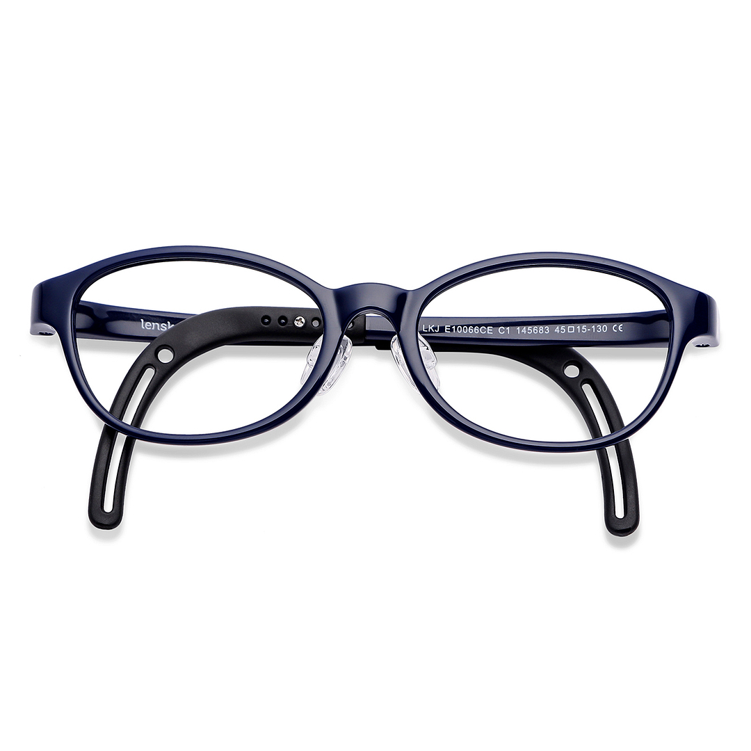 Hooper Screen Glasses Blue-Block Kids Computer Glasses: Blue Black Full Rim Rectangle Kids  5-8 yrs  Lenskart Junior LKJ E10066CE-C1 right side