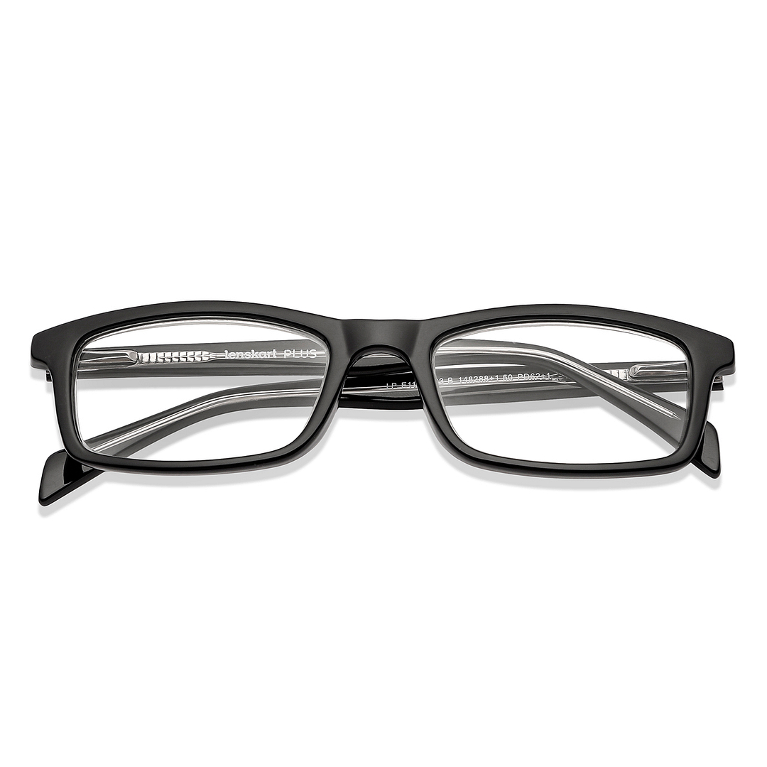 Lenskart READERS Black Black Full Rim Rectangle Lenskart READERS LP E11058 Only for 1 5 Prefitted Powers left side