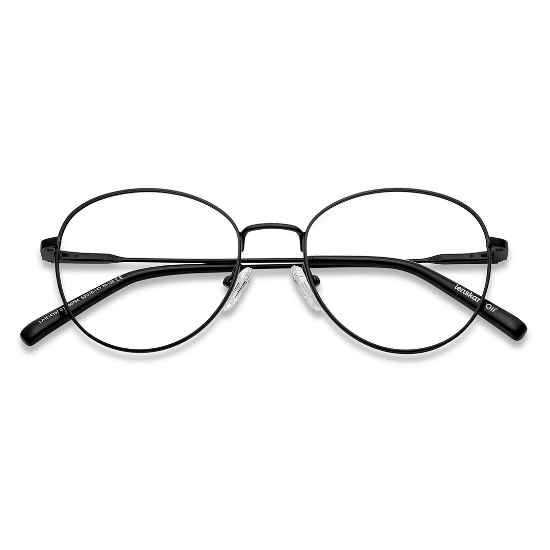 Lenskart Air Online Black Full Rim Round left side