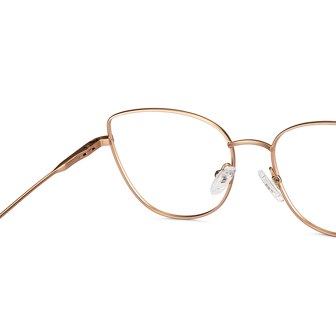 Lenskart Air Online Gold Full Rim Cat Eye left side