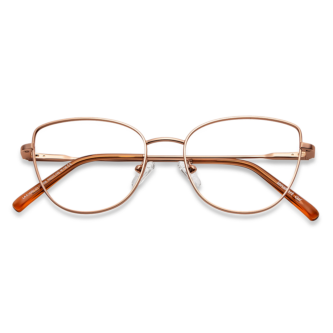 Lenskart Air Online Gold Full Rim Cat Eye right side