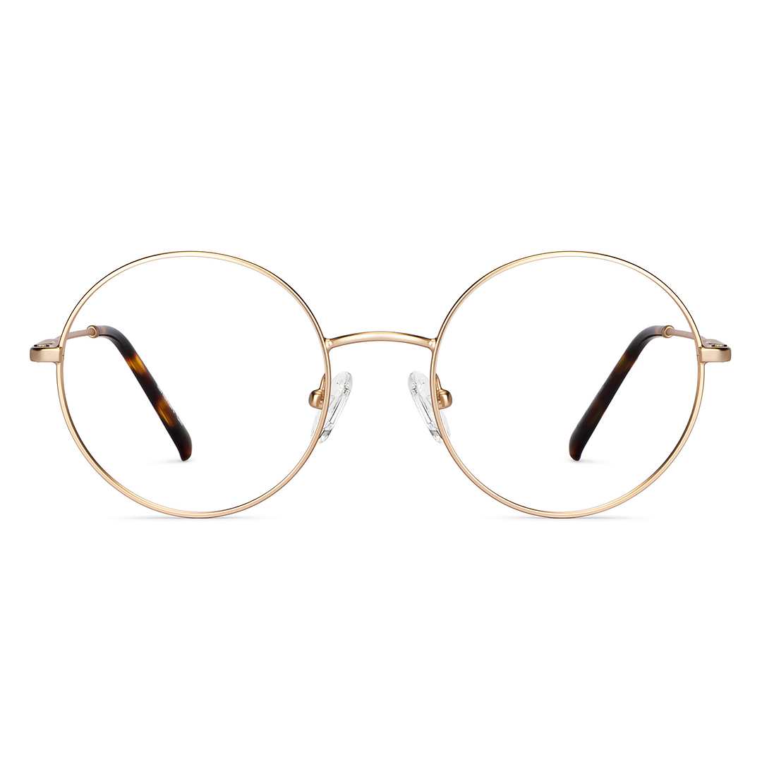 Lenskart Air Online Gold Full Rim Round right side