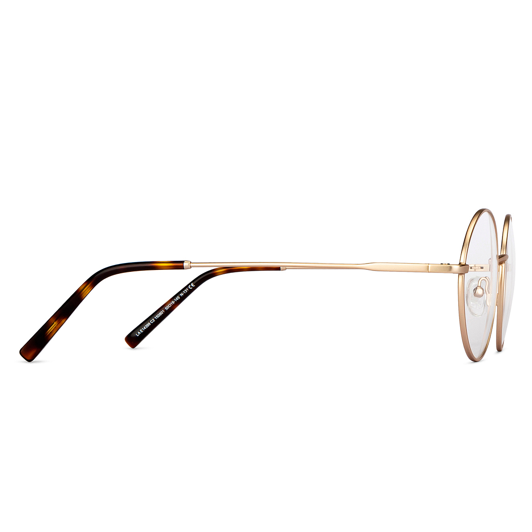 Lenskart Air Online Gold Full Rim Round left side