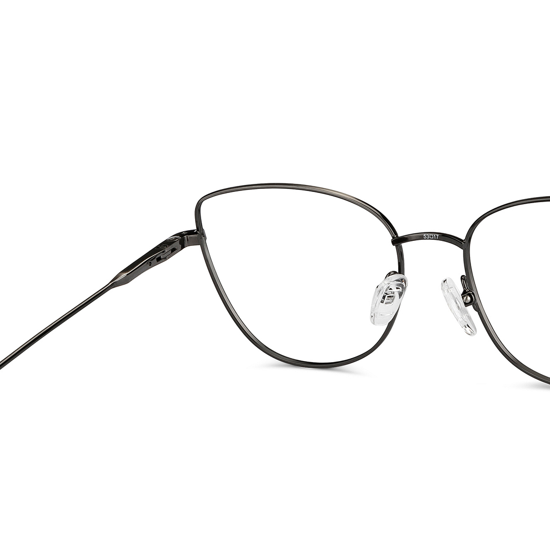 Lenskart Air Online Mid Gunmetal Full Rim Cat Eye left side