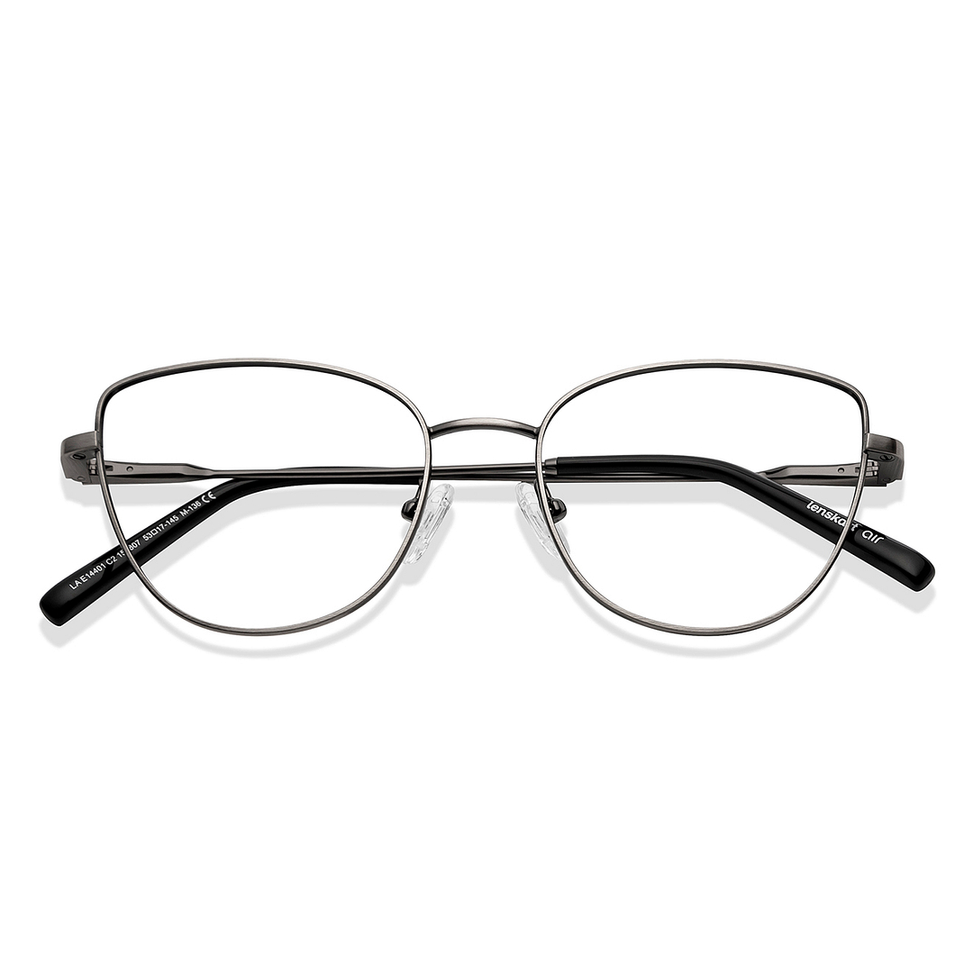 Lenskart Air Online Mid Gunmetal Full Rim Cat Eye right side