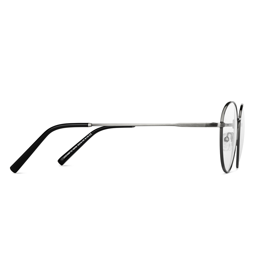 Lenskart Air Online Mid Gunmetal Full Rim Round left side