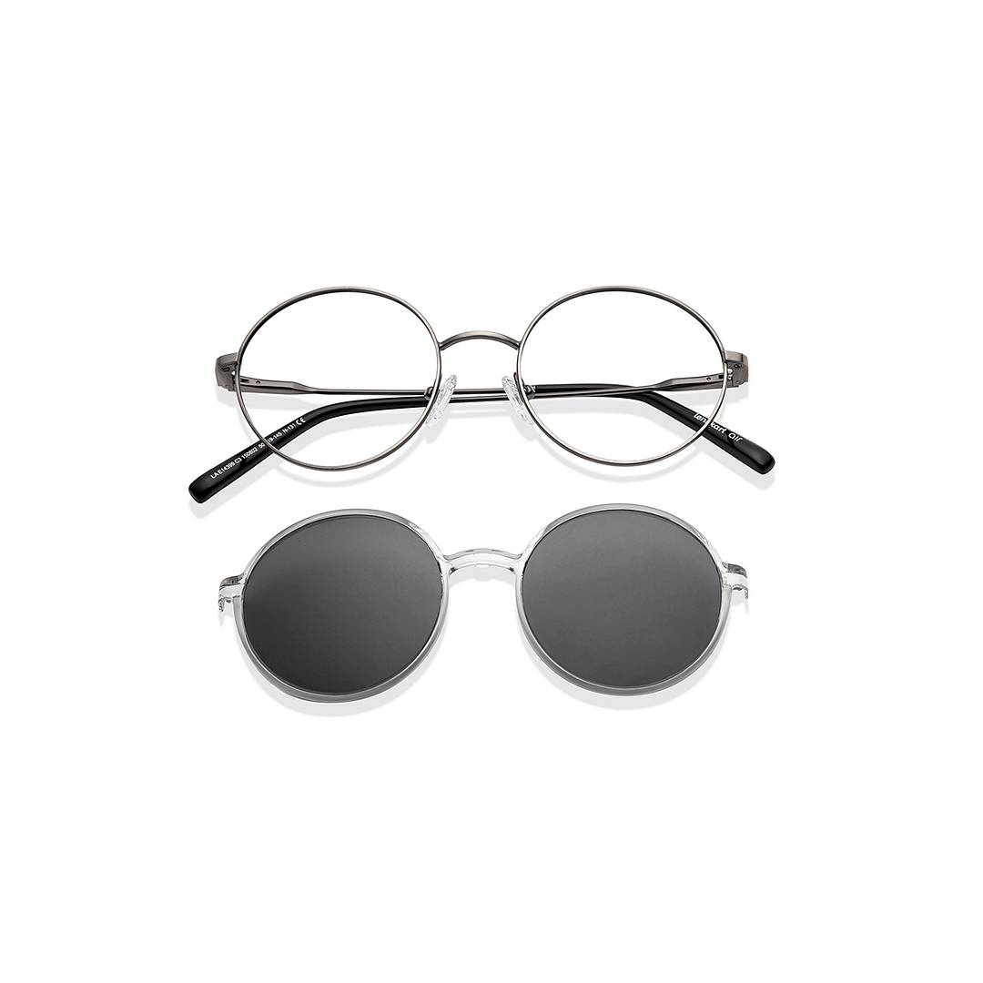 Lenskart Air Online Mid Gunmetal Full Rim Round right side