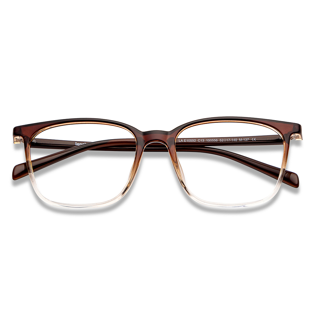 Lenskart Air Online Brown Transparent Full Rim Square left side