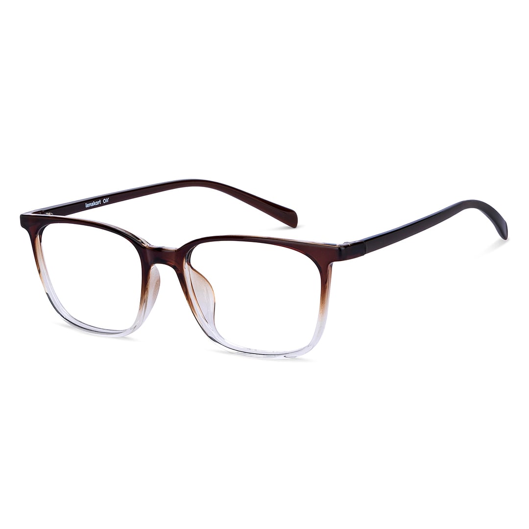 Lenskart Air Online Brown Transparent Full Rim Square right side