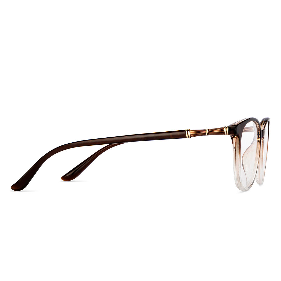 Lenskart Air Online Brown Transparent Full Rim Cat Eye left side