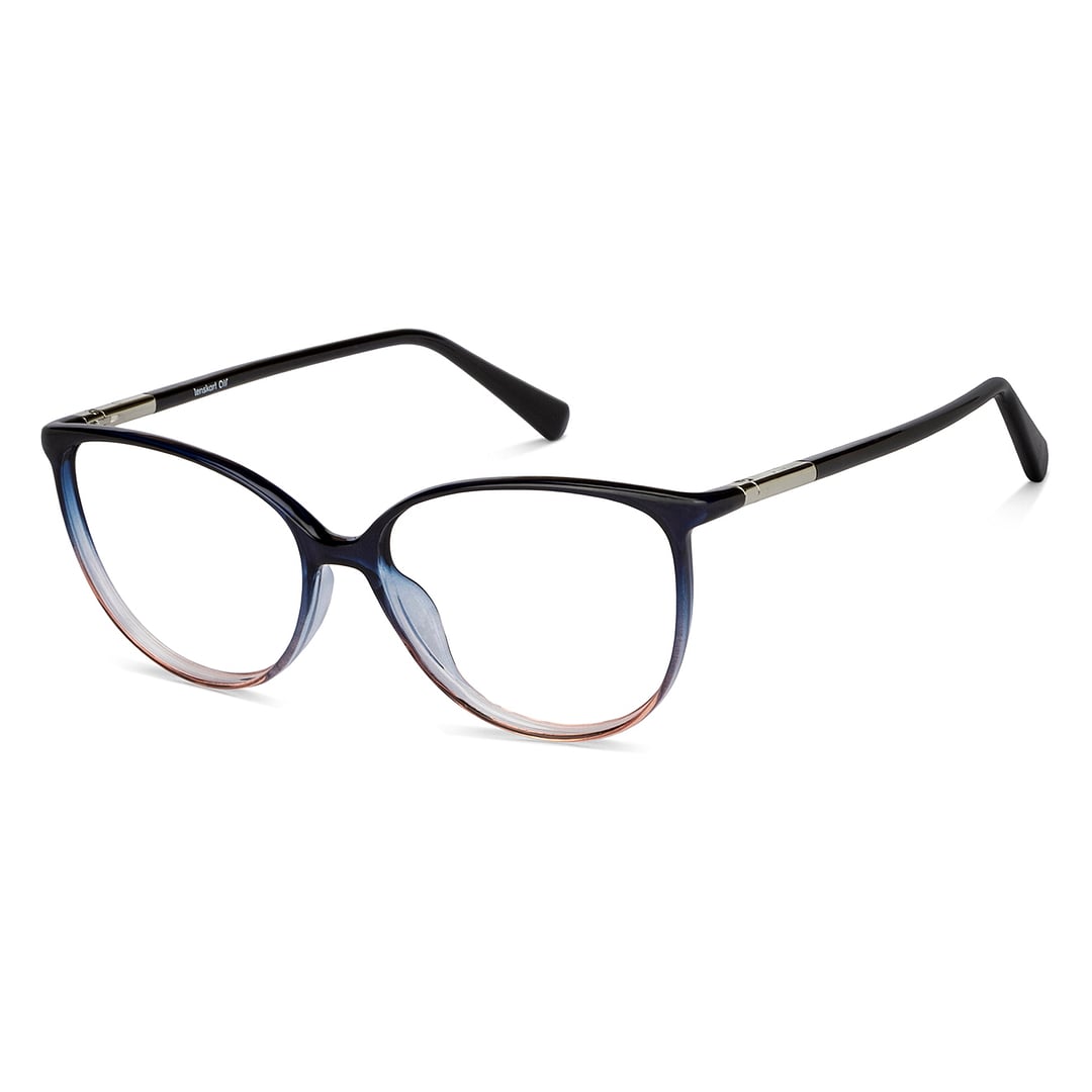 Lenskart Air Online Blue Transparent Full Rim Cat Eye right side