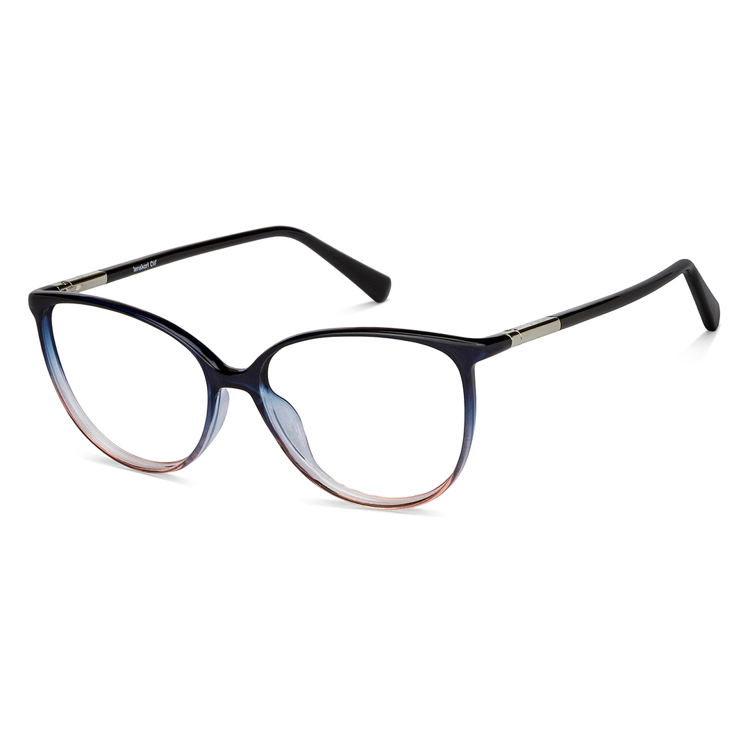 Lenskart Air Online Blue Transparent Full Rim Cat Eye right side