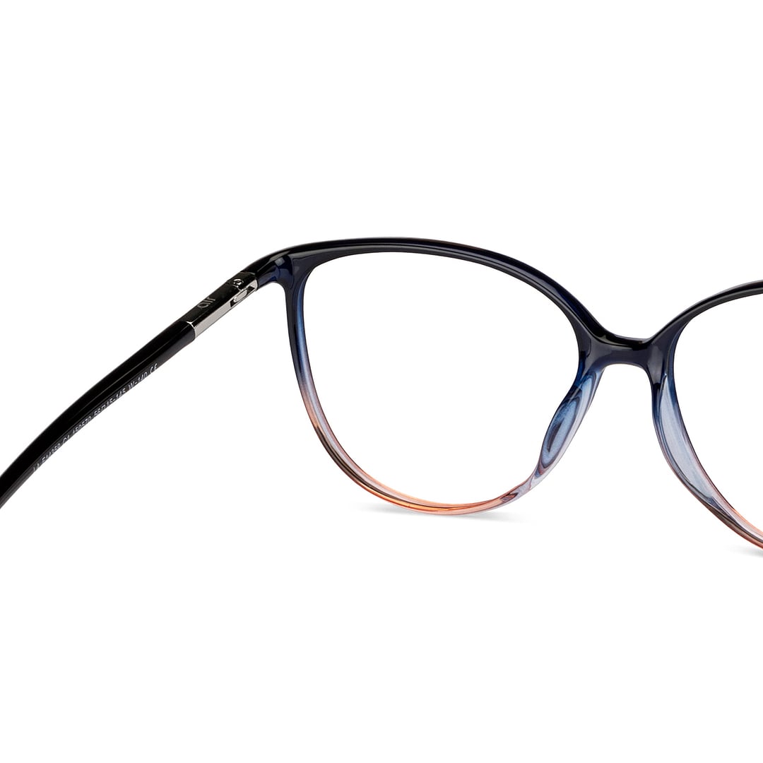 Lenskart Air Online Blue Transparent Full Rim Cat Eye right side