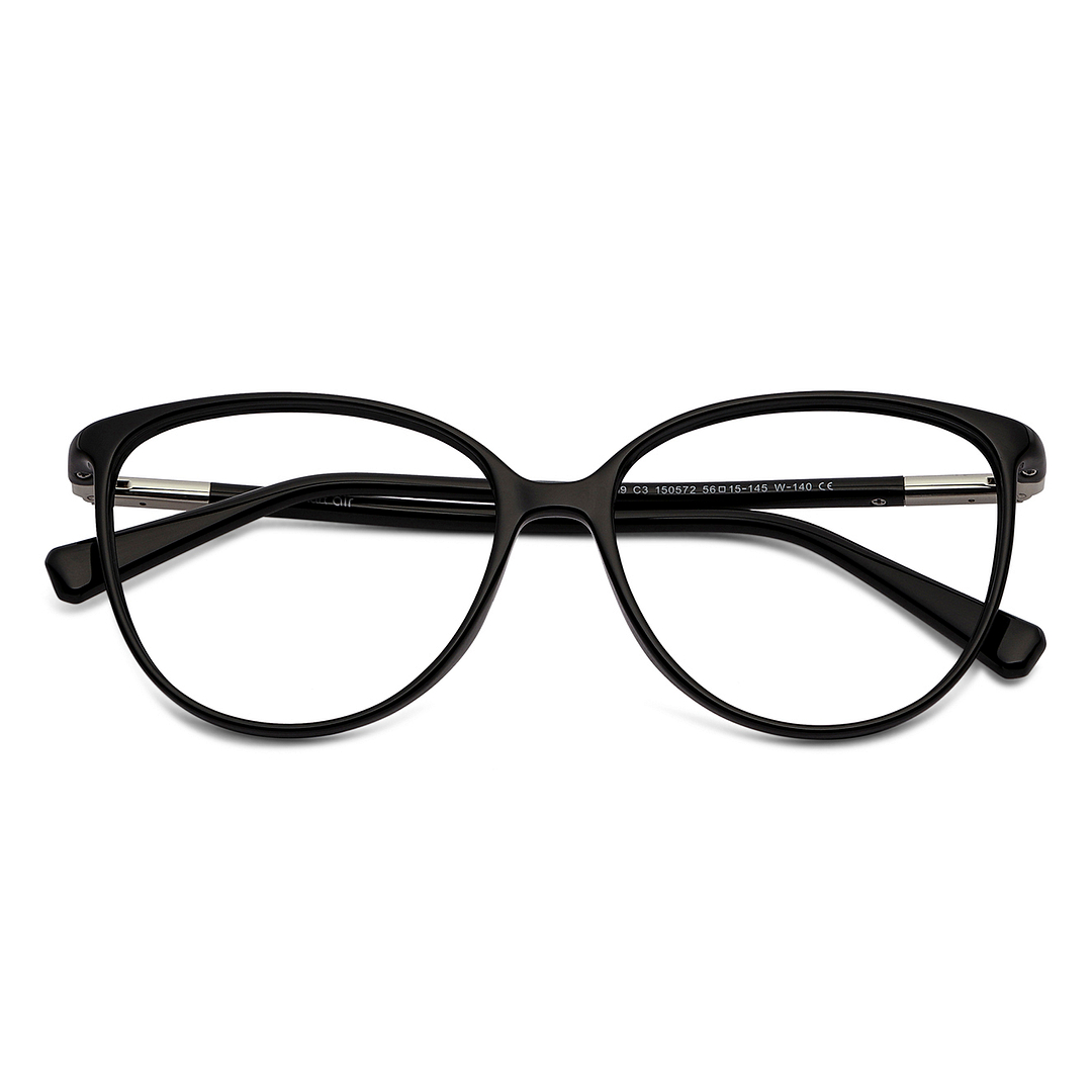 Lenskart Air Online Black Full Rim Cat Eye left side