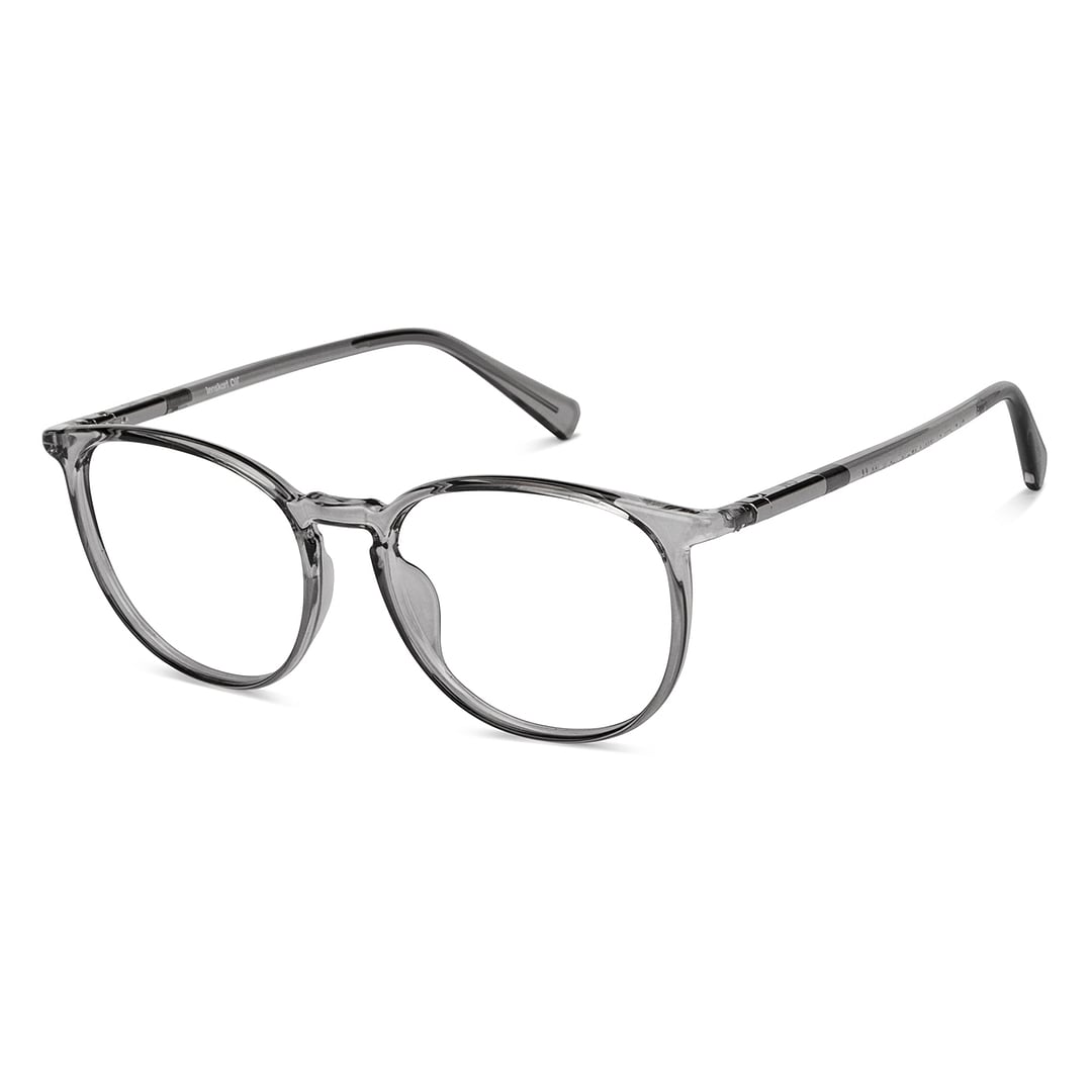 Lenskart Air Gray Transparent Full Rim Round right side