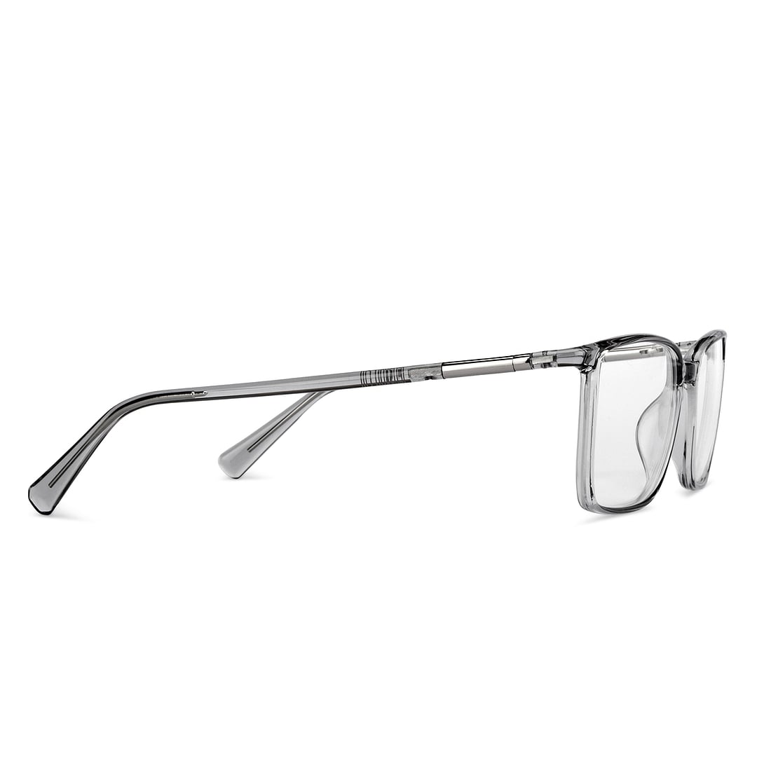 Lenskart Air Gray Transparent Full Rim Rectangle left side