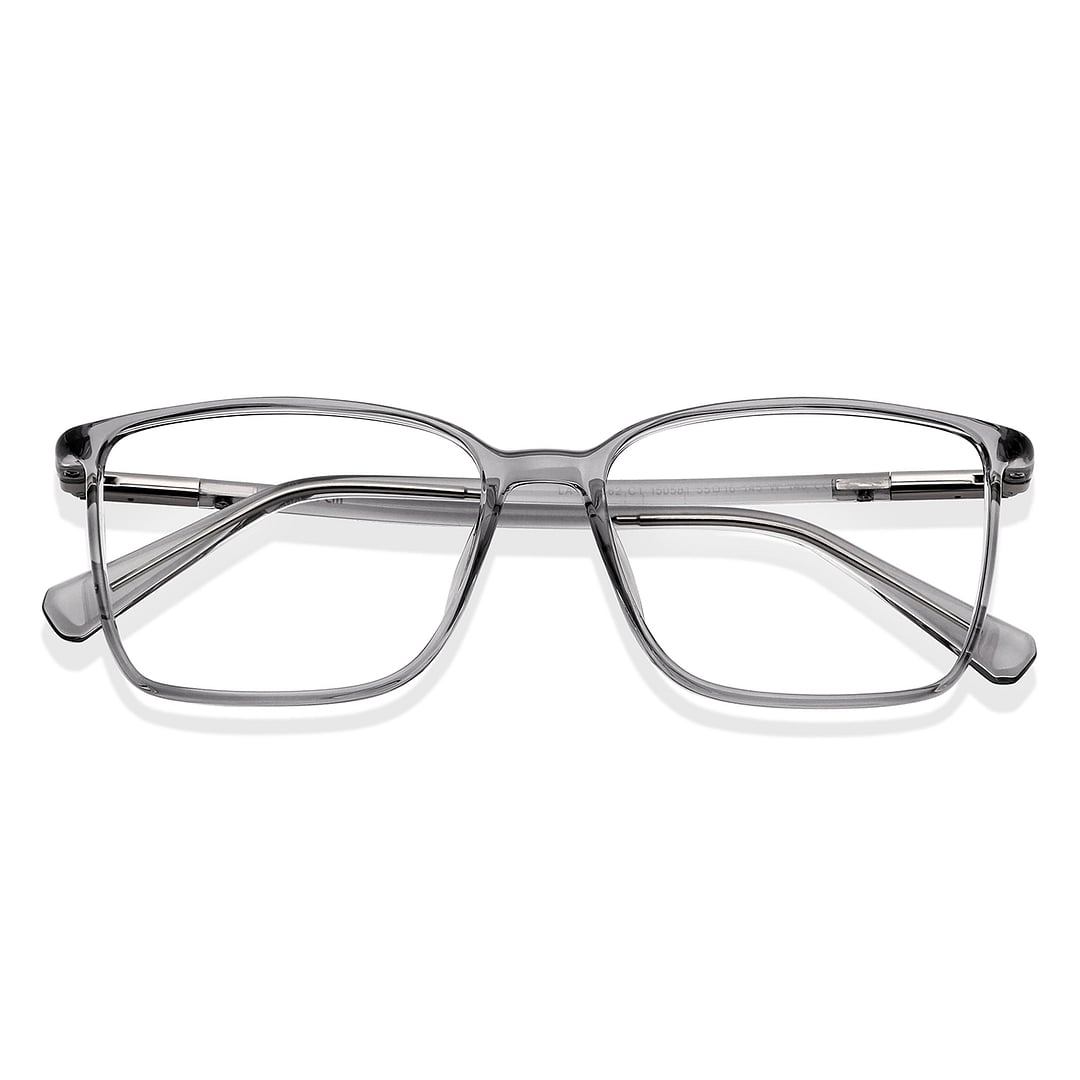 Lenskart Air Gray Transparent Full Rim Rectangle left side