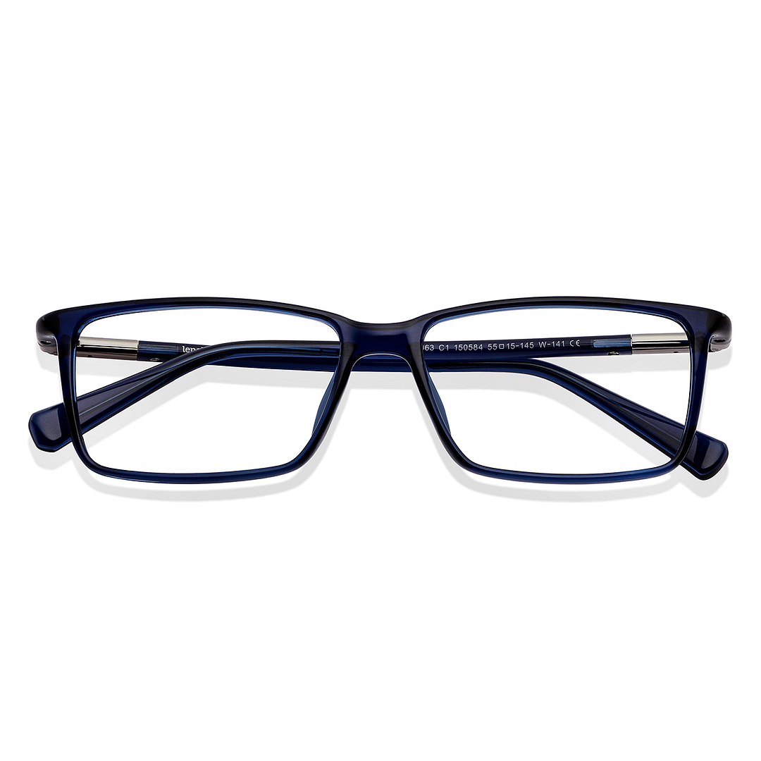 Lenskart Air Sky Blue Full Rim Rectangle left side