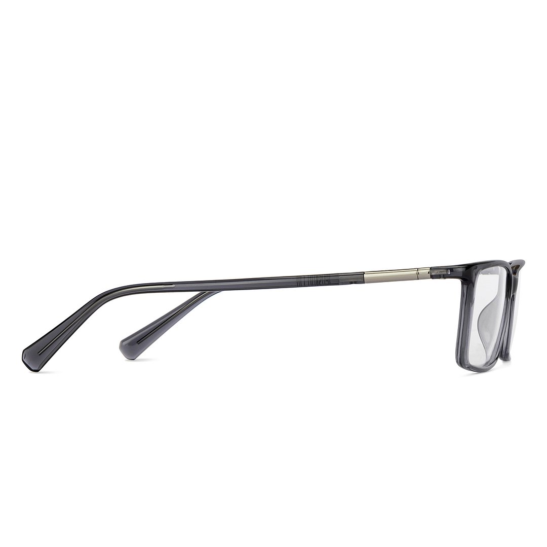 Lenskart Air Gray Transparent Full Rim Rectangle left side