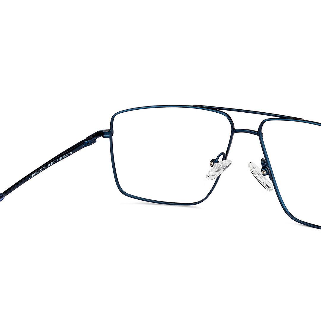 Lenskart BLU Screen Glasses Blue Block Zero Power Screen Glasses: Blue Full Rim Aviator Lenskart BLU LB E14484-C3 right side